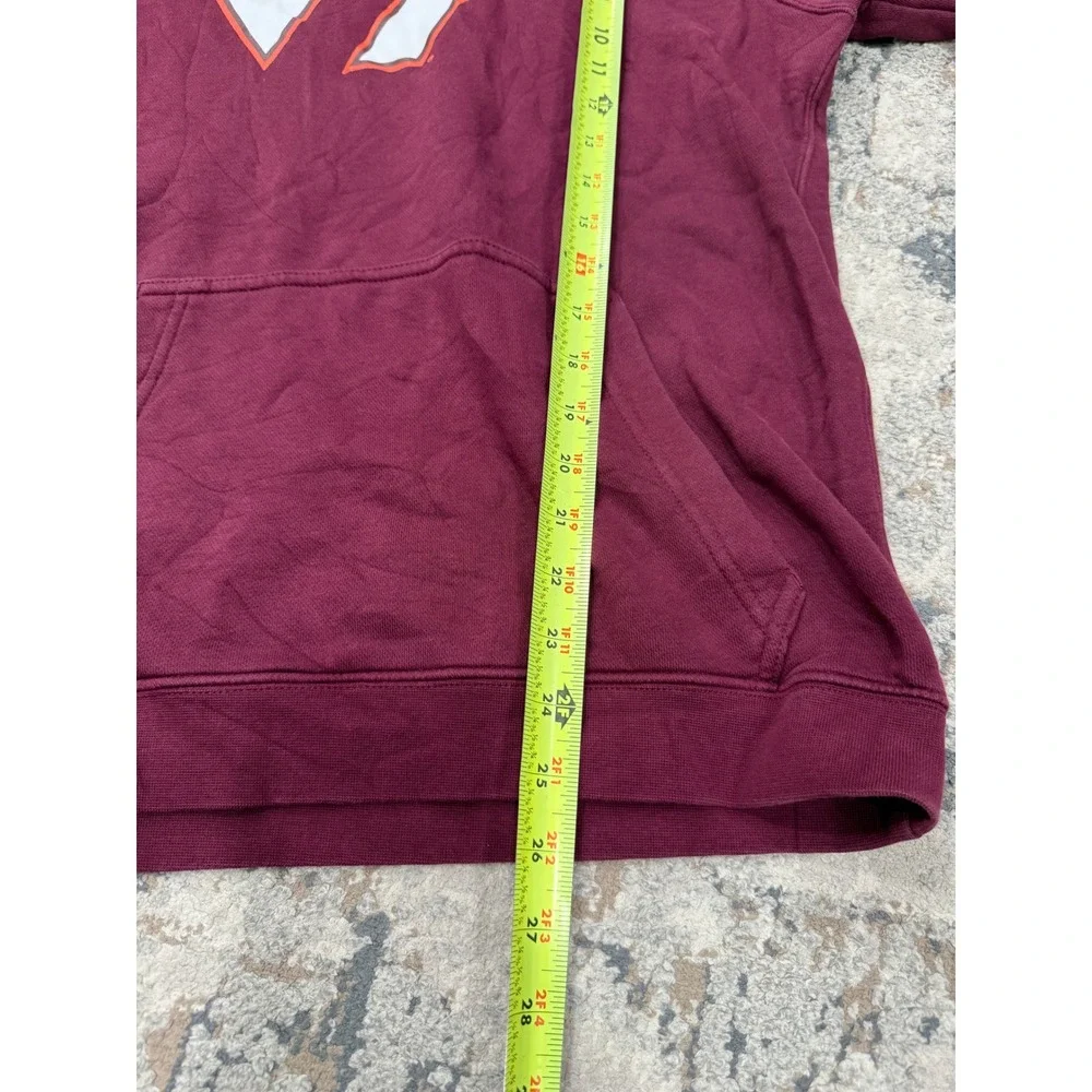 Nike Virginia Tech Hokies Hoodie Maroon VT Logo Pullover Mens Small